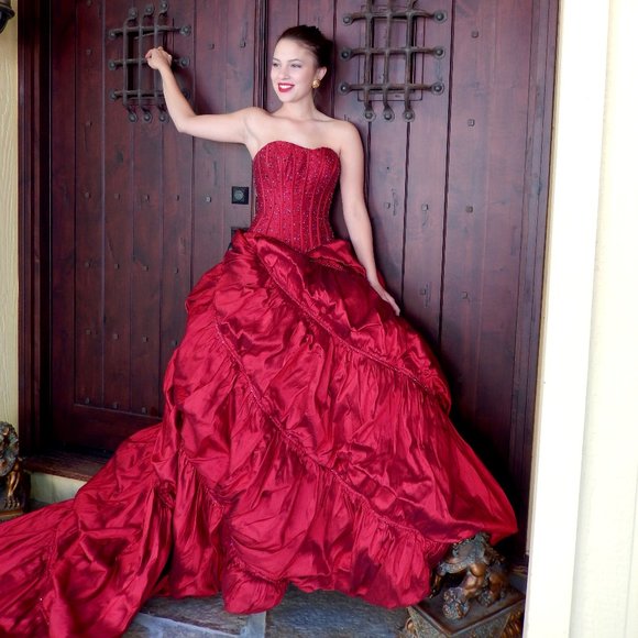 JUSTIN ALEXANDER Dresses & Skirts - JUSTIN ALEXANDER RED CARPET GOWN SIZE 4